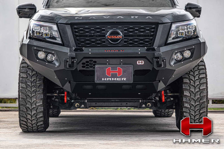 HAMER NISSAN NAVARA 2021-Present BULL BAR King Series (Incl. Rated Recovery Points)
