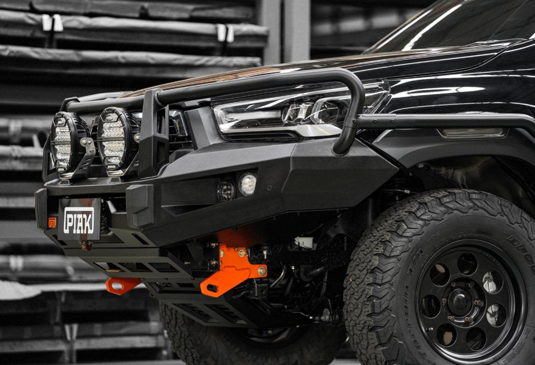 PIAK Elite 3-Loop Winch Bar Toyota Hilux 2020+ (Orange & Black)
