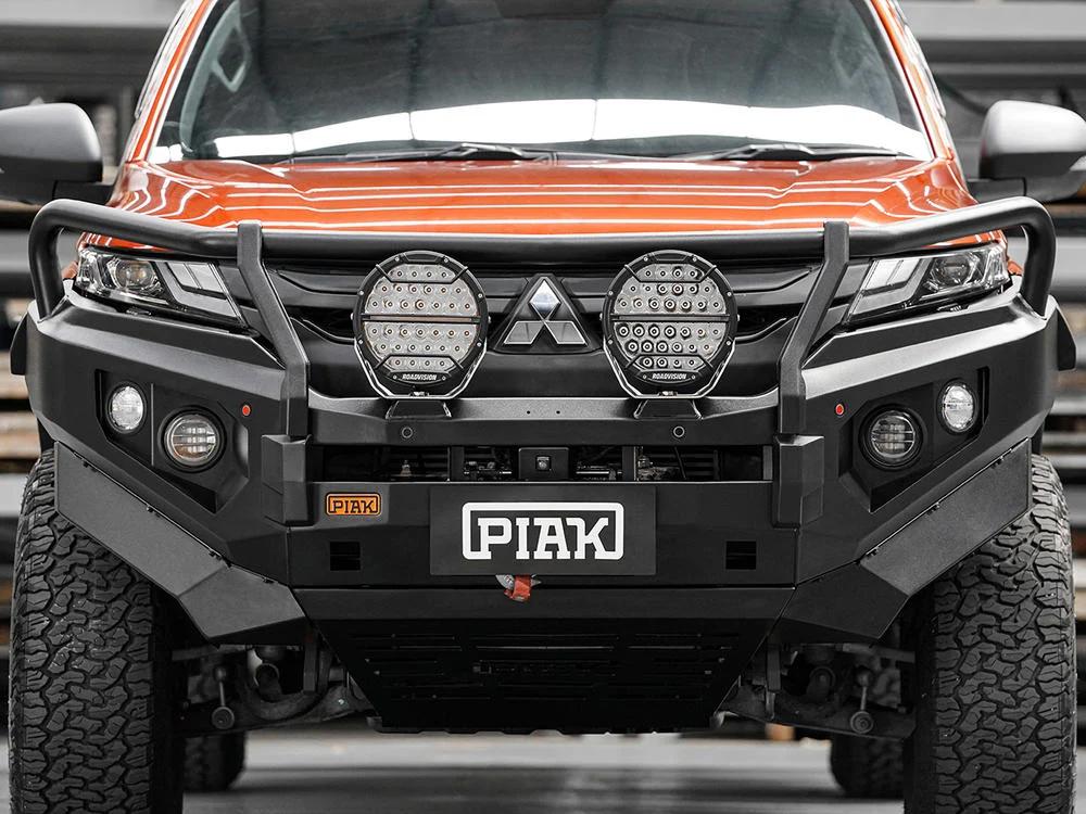 PIAK Elite 3-Loop Winch Bar Mitsubishi Triton 2018–2023 (Black & Black)