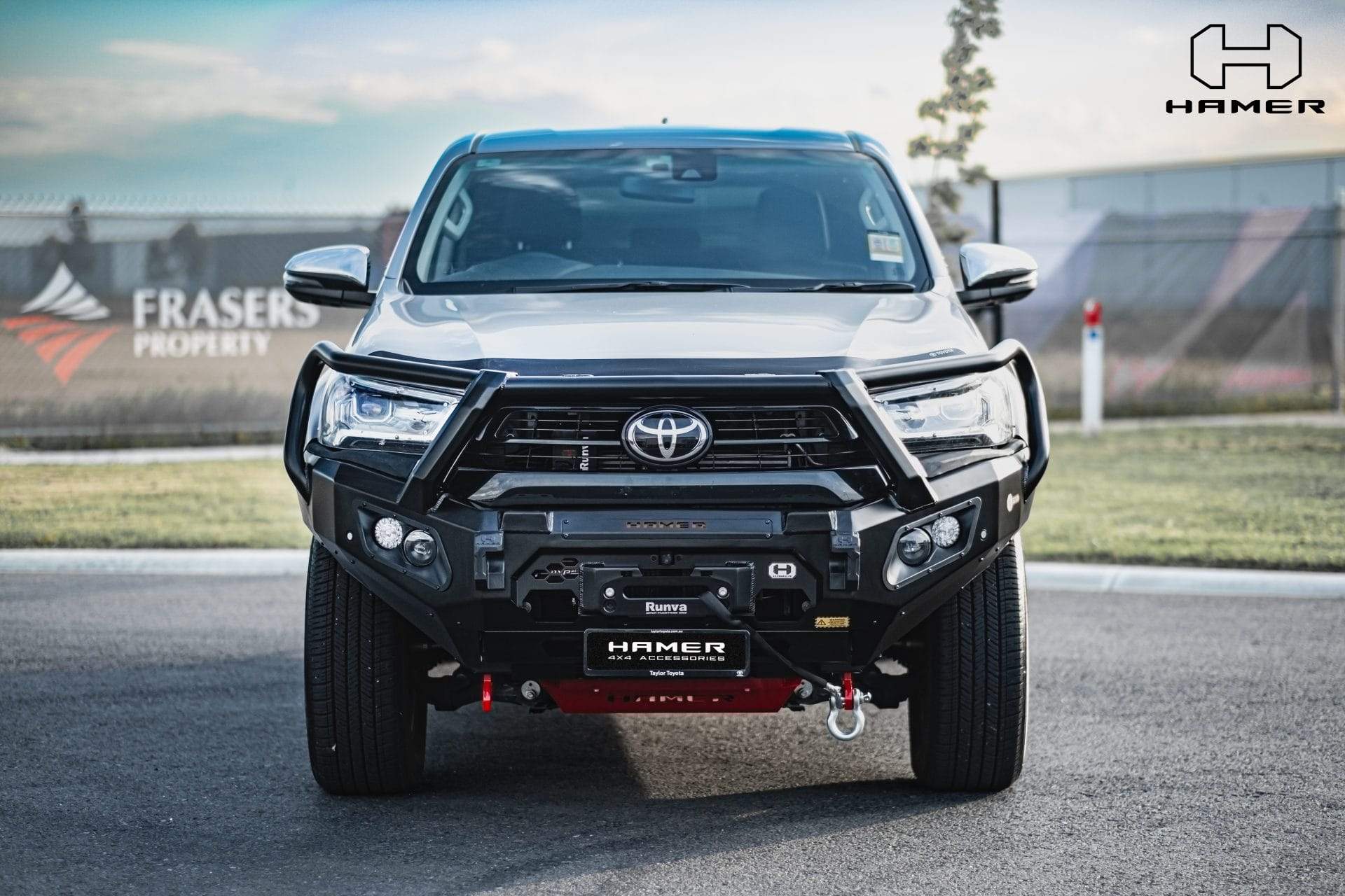 HAMER TOYOTA HILUX REVO 2020-Present BULL BAR King Series Plus (Incl. Rated Recovery Points) NO FENDER MODEL