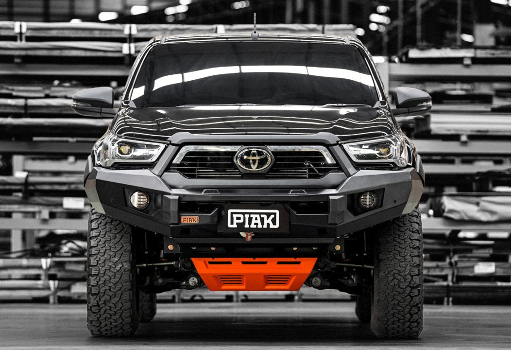 PIAK Elite Non Loop Winch Bar Toyota Hilux 2020+ (Black & Orange)