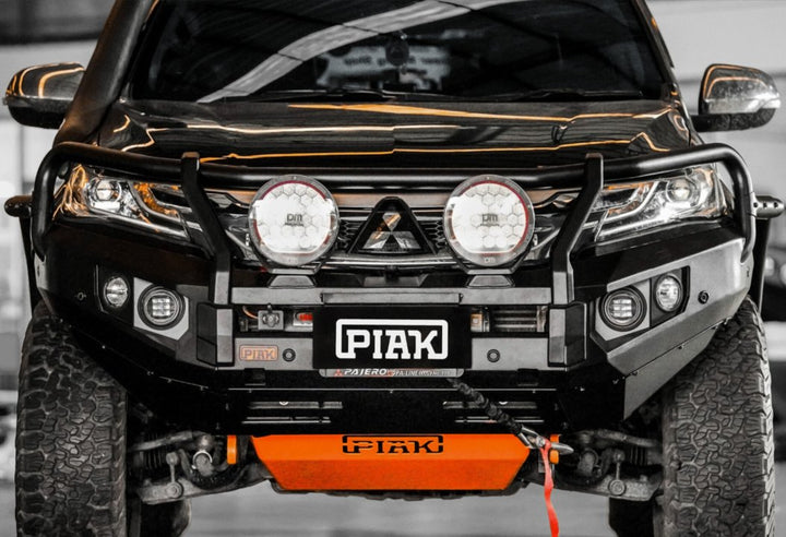 PIAK Elite 3-Loop Winch Bar Mitsubishi Pajero Sport 2016-2020 (Orange Recovery Points)