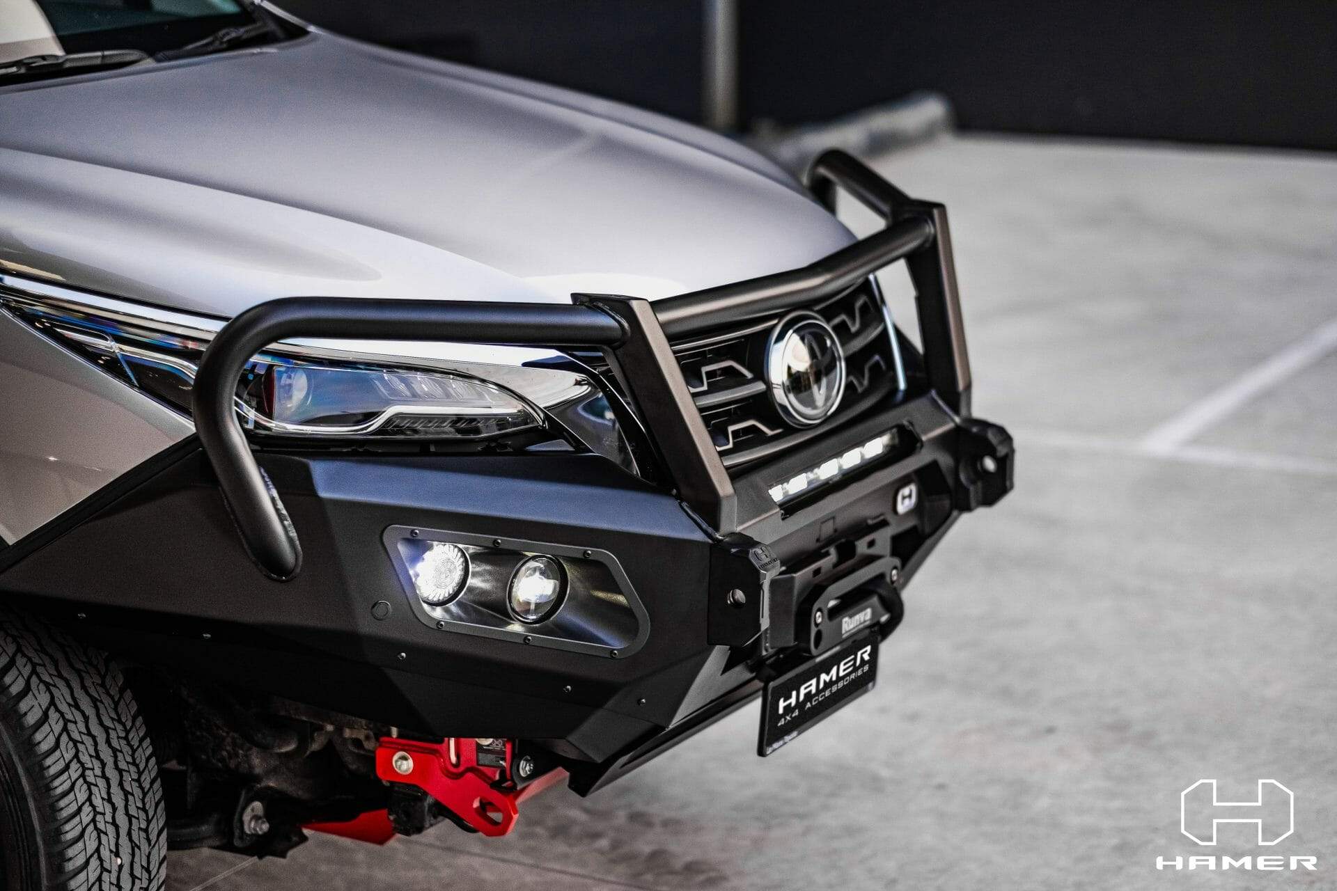 HAMER TOYOTA FORTUNER 2020-Present BULL BAR King Series Plus (Incl. Rated Recovery Points)