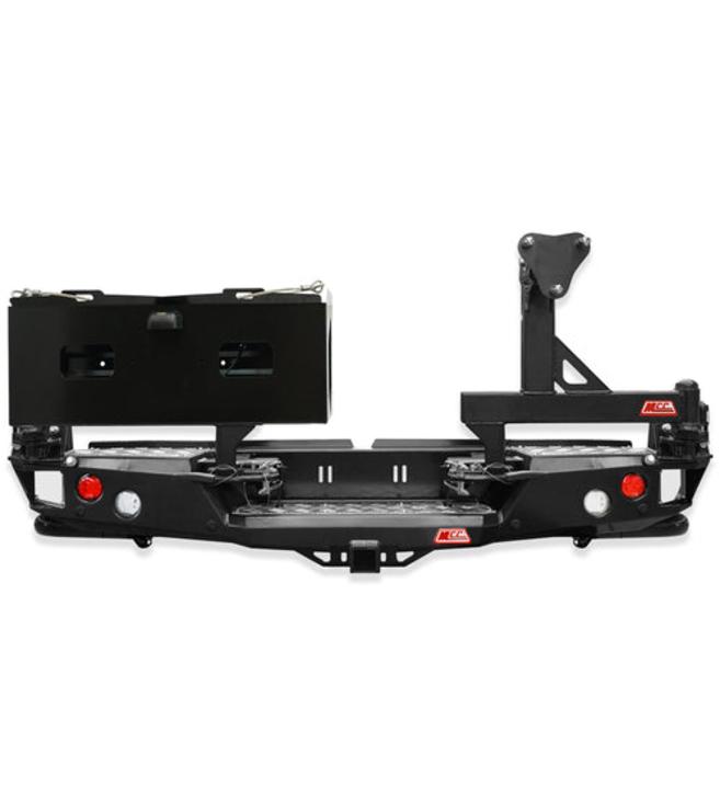 BT50 TF 2021-On 022-02 Rear Wheel Carrier Double Jerry Can Holder Package with Side Protection