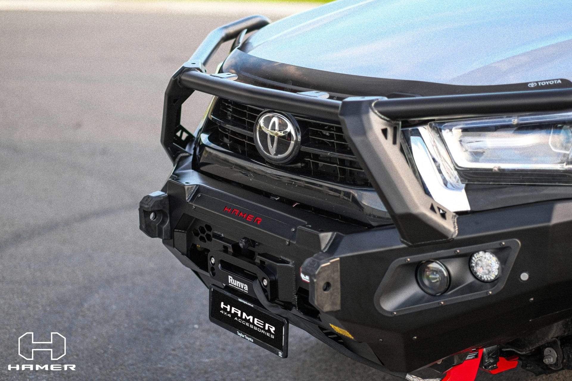 HAMER TOYOTA HILUX REVO 2020-Present BULL BAR King Series Plus (Incl. Rated Recovery Points) NO FENDER MODEL