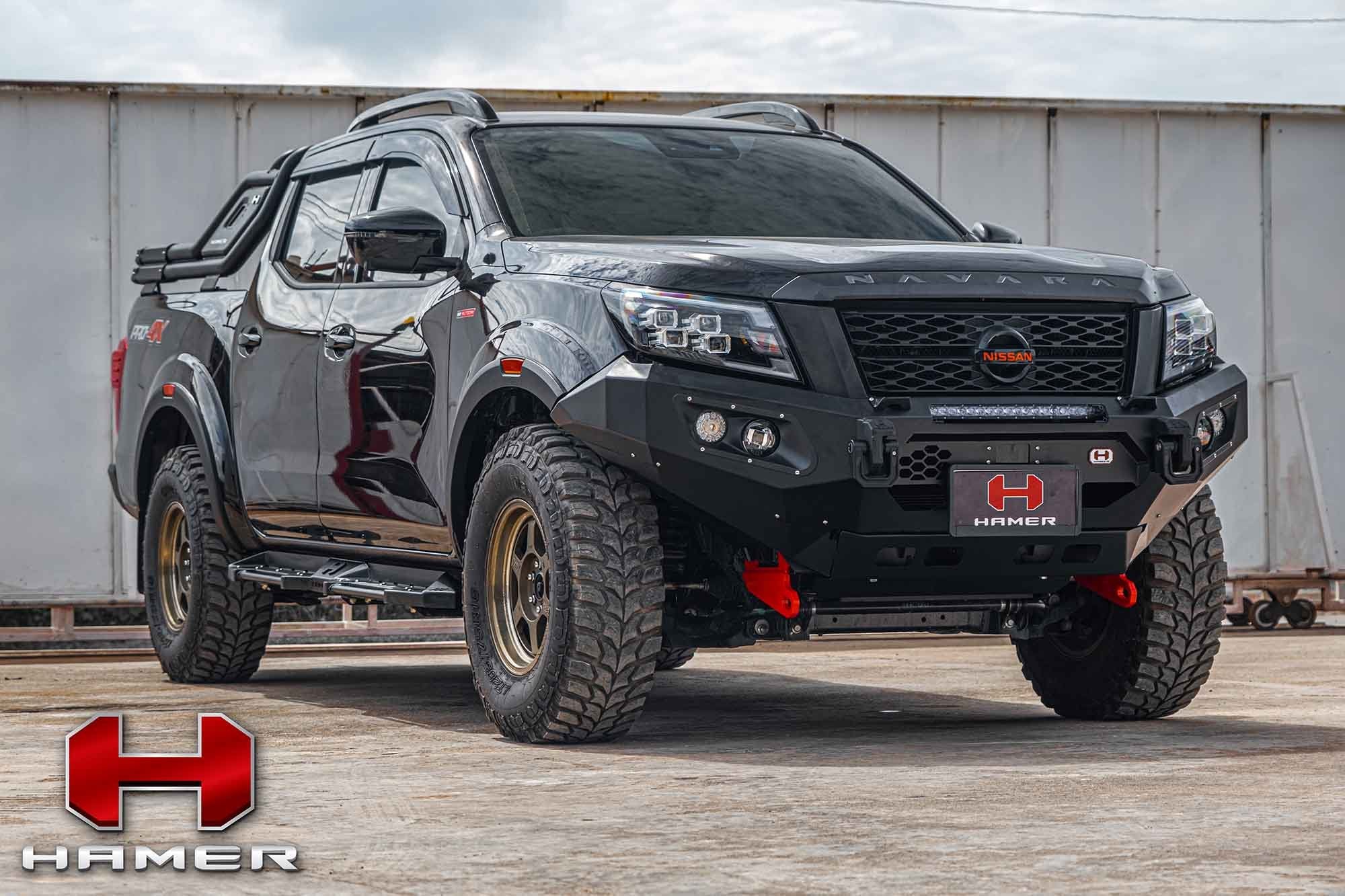 HAMER NISSAN NAVARA 2021-Present BULL BAR King Series (Incl. Rated Recovery Points)