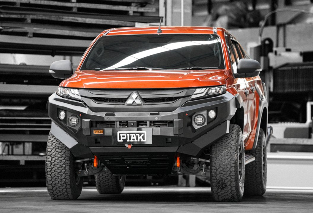 PIAK Elite Non Loop Winch Bar Mitsubishi Triton 2019+ (Orange & Black)
