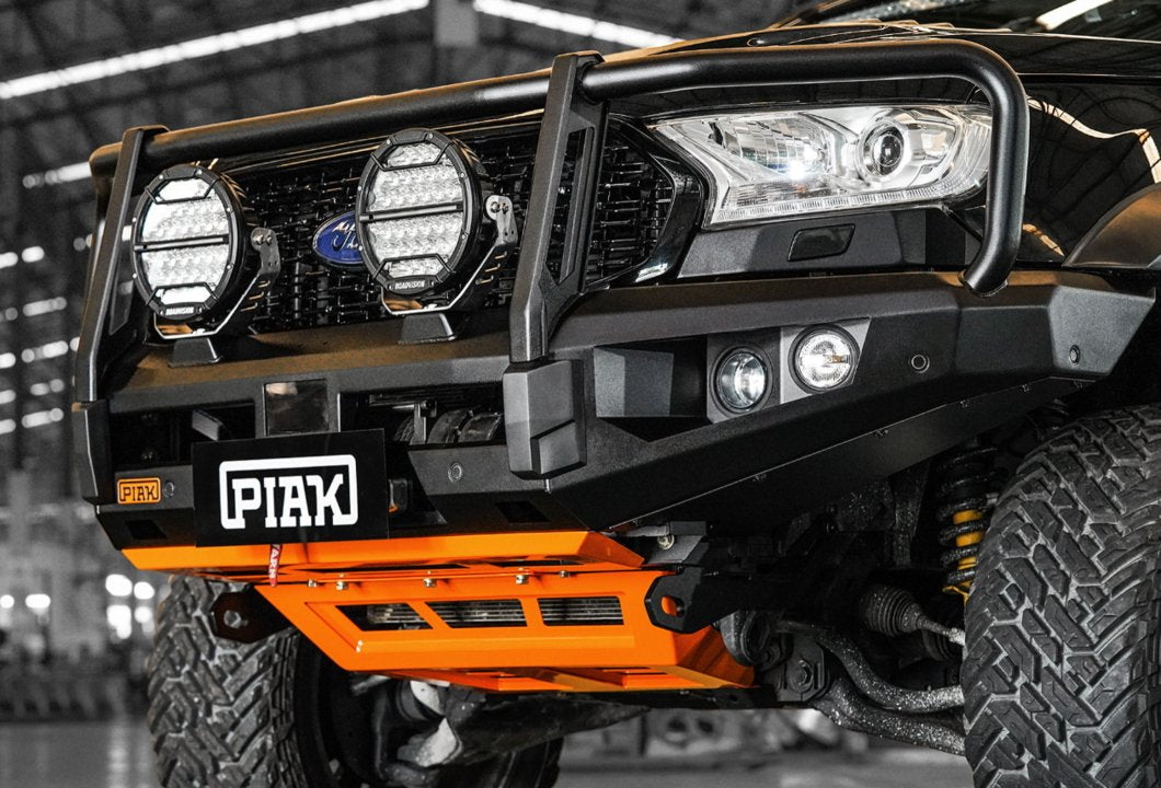 PIAK Elite 3-Loop Winch Bar Ford Ranger & Everest 2015-2022 (Black & Orange)