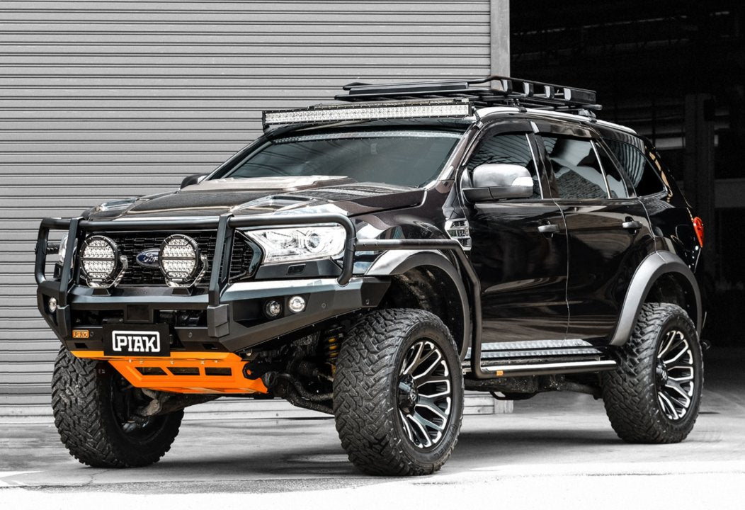 PIAK Elite 3-Loop Winch Bar Ford Ranger & Everest 2015-2022 (Black & Orange)