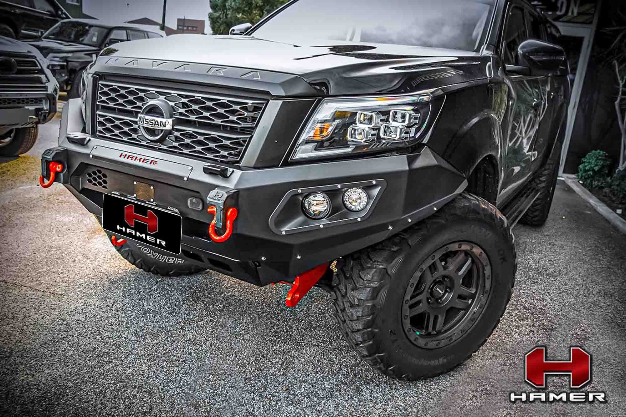 HAMER NISSAN NAVARA 2021-Present BULL BAR King Series (Incl. Rated Recovery Points)