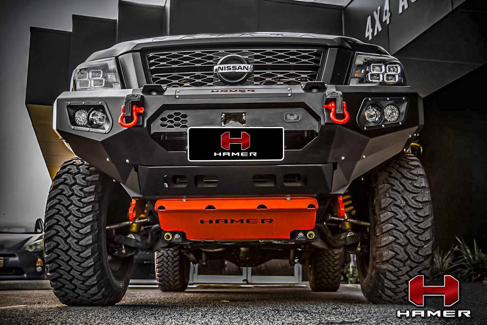 HAMER NISSAN NAVARA 2021-Present BULL BAR King Series (Incl. Rated Recovery Points)