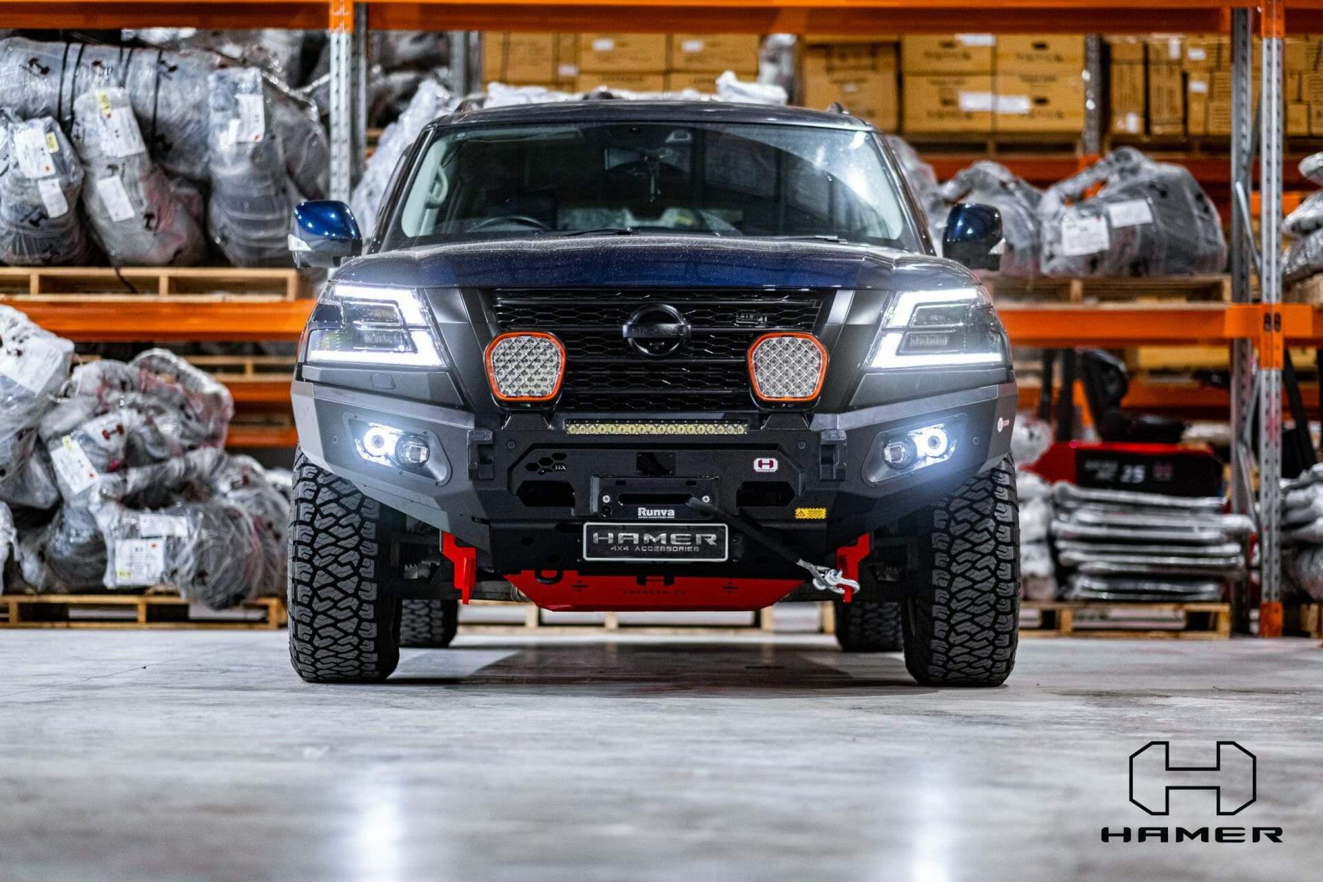 HAMER NISSAN PATROL Y62 SERIES 5 2020-Present BULL BAR King Series (Incl. Rated Recovery Points)