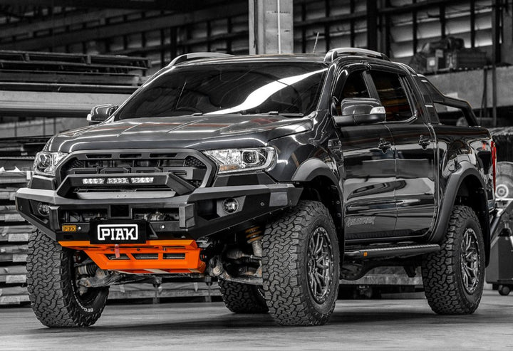 PIAK Elite Non Loop Winch Bar Ford Ranger & Everest 2015-2022 (Black & Orange)