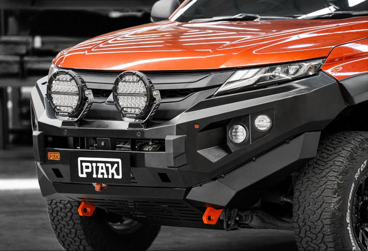 PIAK Elite Non Loop Winch Bar Mitsubishi Triton 2019+ (Orange & Black)