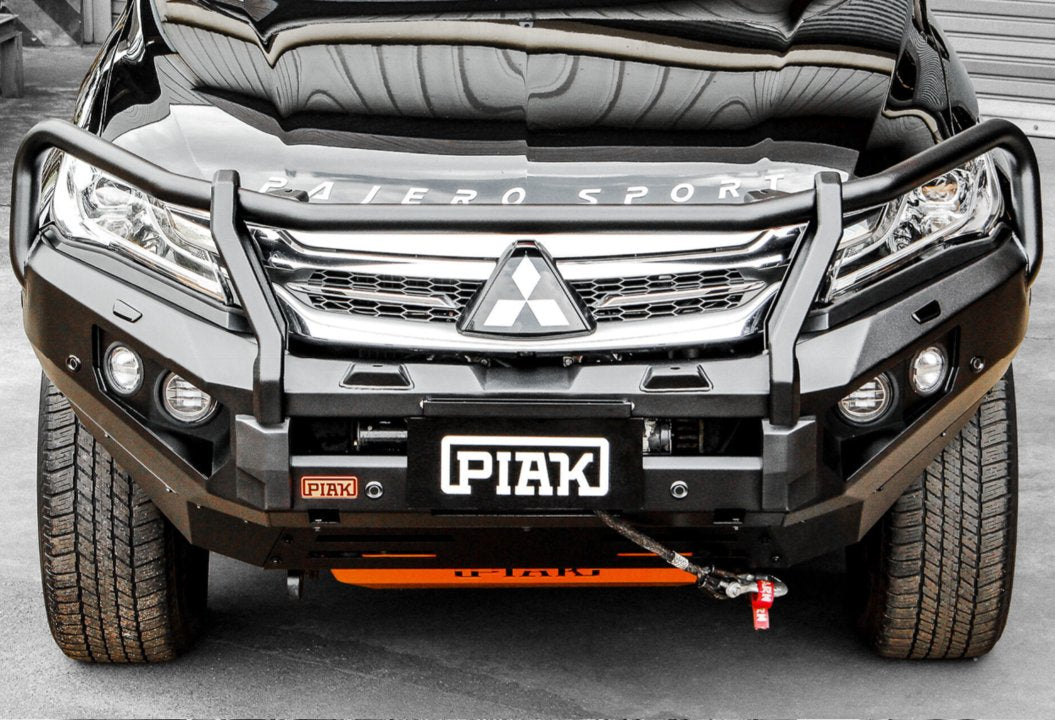 PIAK Elite 3-Loop Winch Bar Mitsubishi Pajero Sport 2016-2020 (Black Recovery Points)