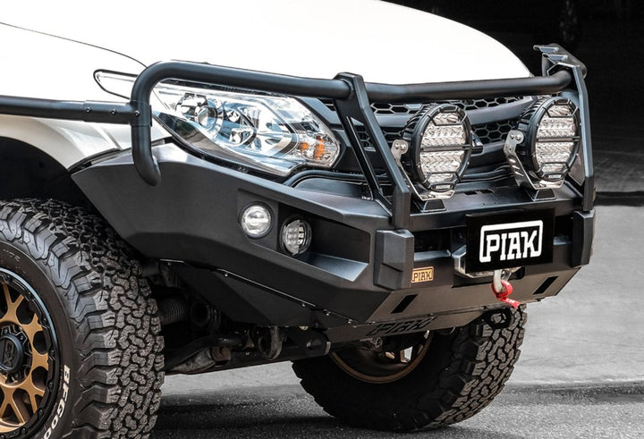 PIAK Elite 3-Loop Winch Bar Mitsubishi Triton 2015-2019 (Black Recovery Points)
