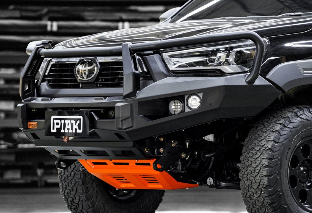 PIAK Elite 3-Loop Winch Bar Toyota Hilux 2020+ (Black & Orange)
