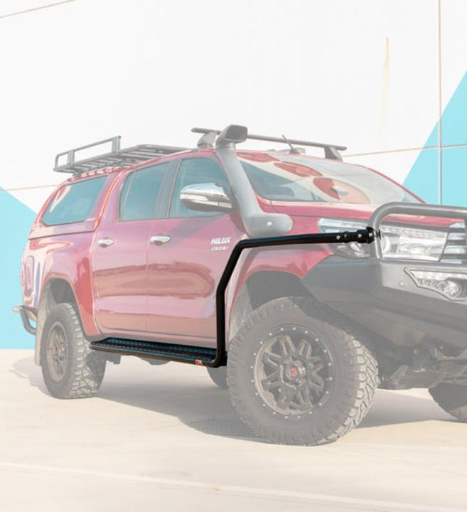 Amarok 2011-On 039BSR All Black Side Step and Rail Package (50mm Bull Bar)