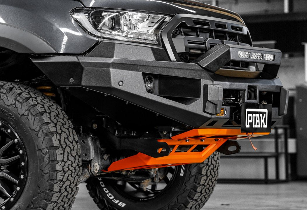 PIAK Elite Non Loop Winch Bar Ford Ranger & Everest 2015-2022 (Black & Orange)