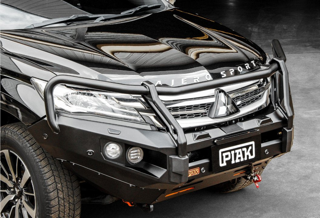 PIAK Elite 3-Loop Winch Bar Mitsubishi Pajero Sport 2016-2020 (Black Recovery Points)