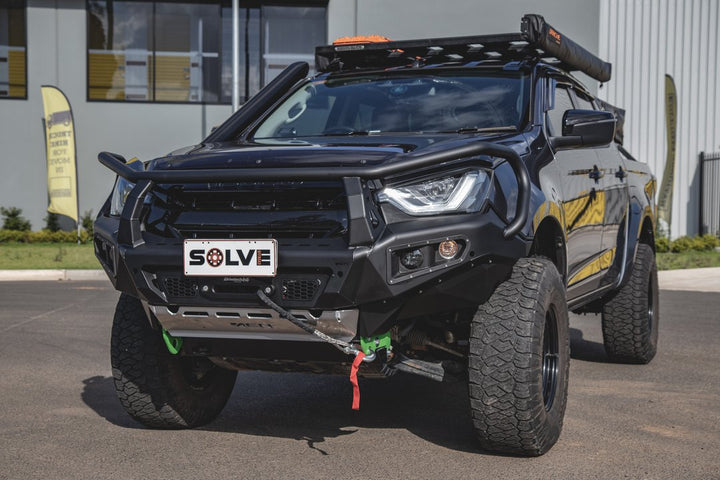 Full Bull Bar Isuzu D-Max 3rd generation 2020-2024 complete with winch mount and fog light inserts -OEM indicators