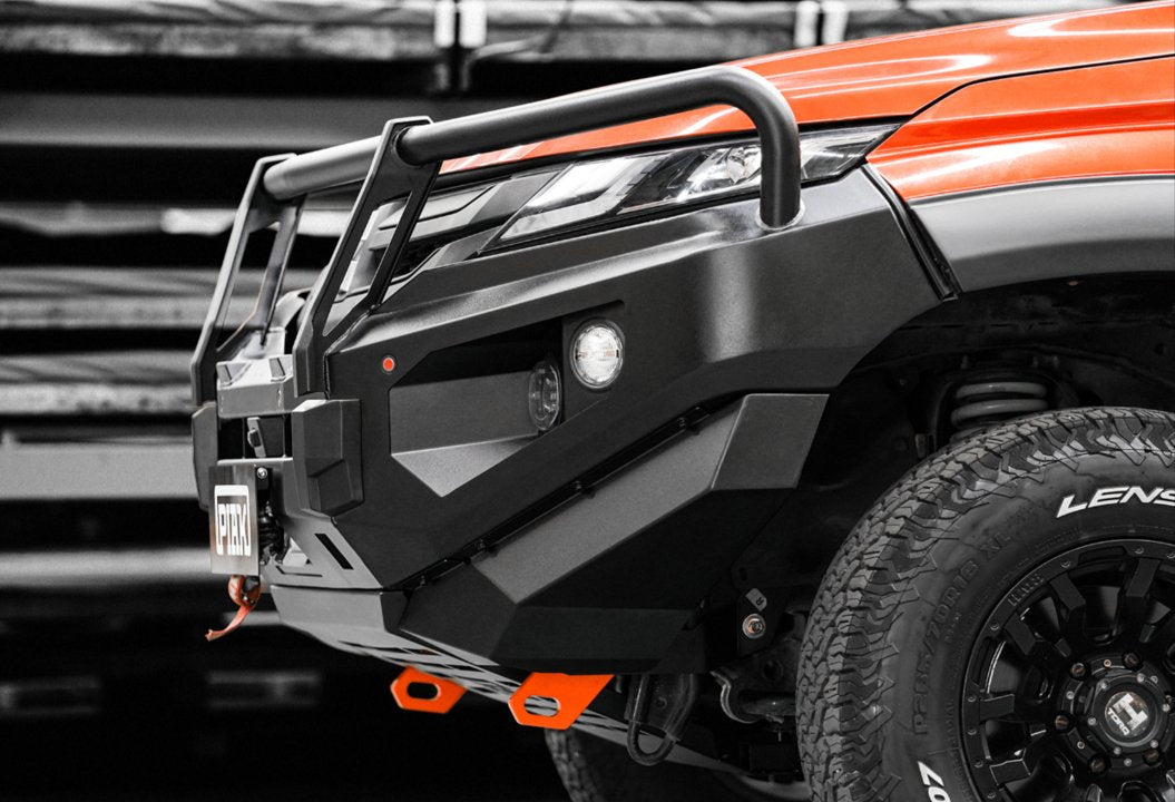 PIAK Elite 3-Loop Winch Bar Mitsubishi Triton 2019+ (Orange & Black)