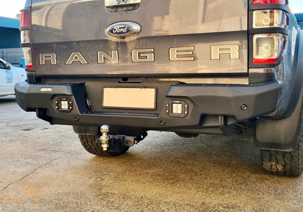 Aluminium Rear Bar with RIVAL Spotlights (Set of 2) - Ford Ranger PX1/PX2/PX3 (2011–2022)