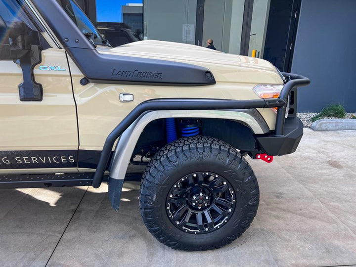 Offroad Animal  Rock Sliders with Brush Rails, suitable for Toyota Land Cruiser 79 and 78 Series Dual Cab, 2007 to current