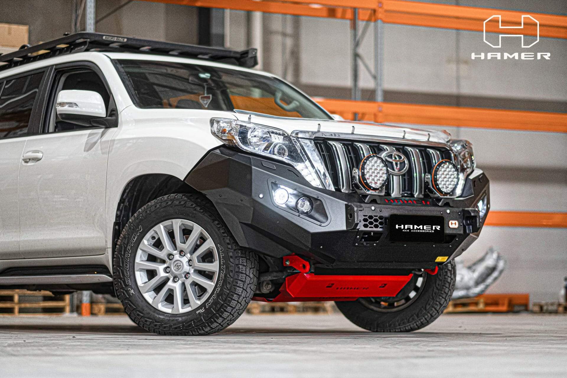 HAMER TOYOTA LANDCRUISER PRADO PRADO 150 SERIES 2013-2017 BULL BAR King Series (Incl. Rated Recovery Points)