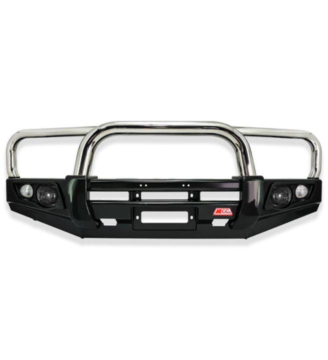 MUX Gen 3 2020-On 707-01 Falcon Bull Bar Triple Stainless Loops Package (LED Foglight)