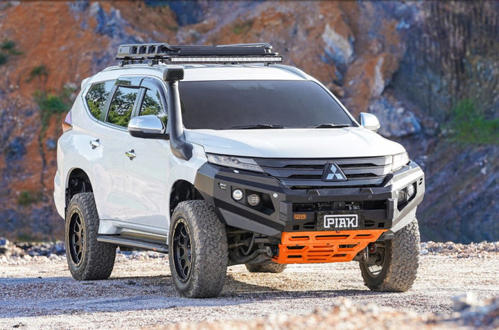 PIAK Elite Non Loop Winch Bar Mitsubishi Pajero Sport 2020+ (Black & Orange)