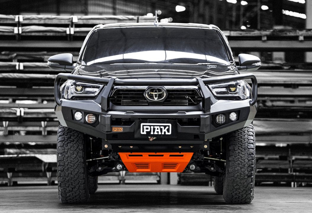 PIAK Elite 3-Loop Winch Bar Toyota Hilux 2020+ (Black & Orange)